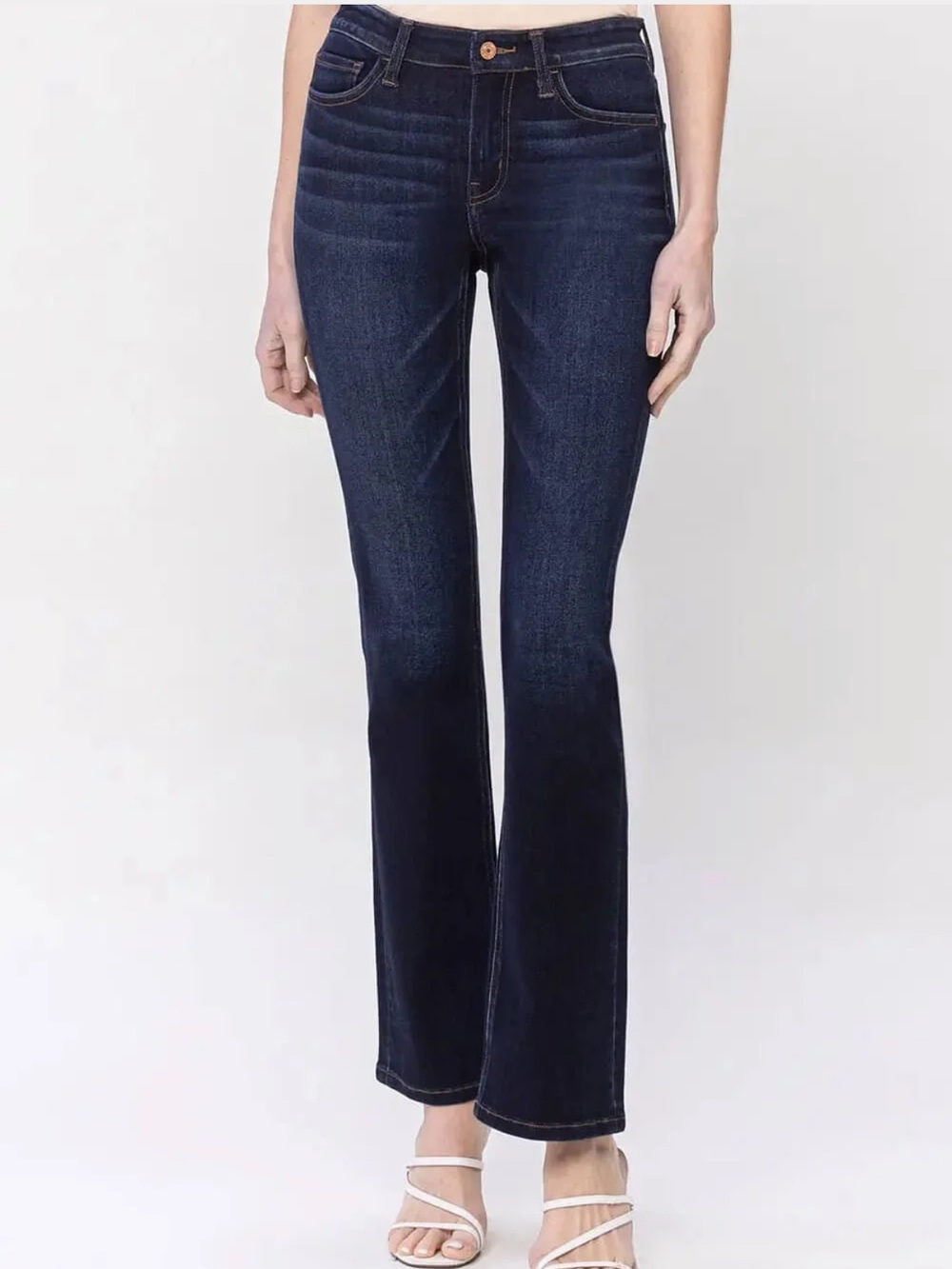 Vervet Blue Miranda Mid Rise Boot Cut Women's Jeans NWT